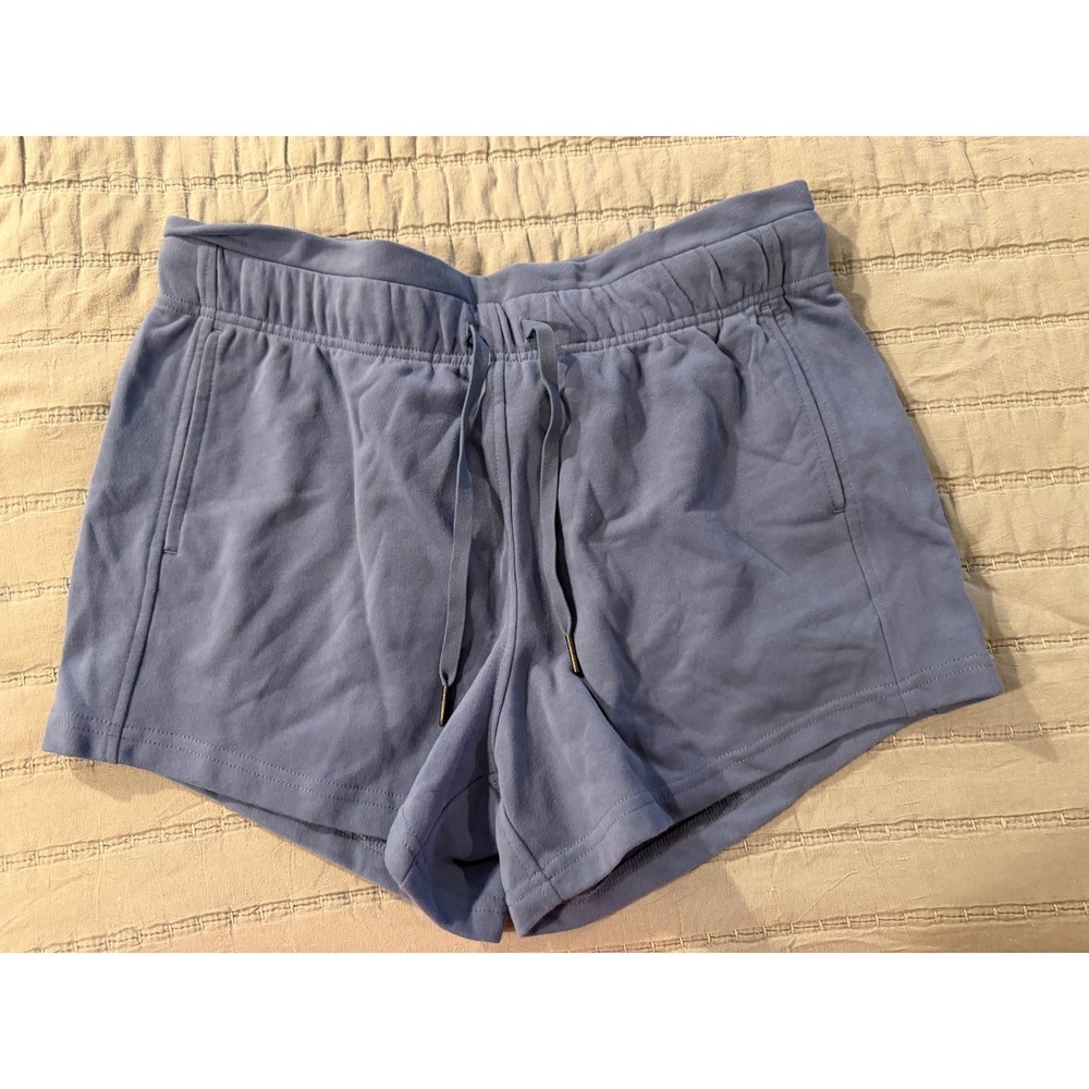 Ododos Women Blue Drawstring Lounge Shorts Cotton Blend Athletic Size M NEW